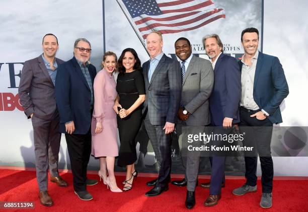Actors Tony Hale, Kevin Dunn, Anna Chlumsky, Julia Louis-Dreyfus, Matt Walsh, Sam Richardson, Gary Cole and Reid Scott arrive at HBO's "Veep" FYC...