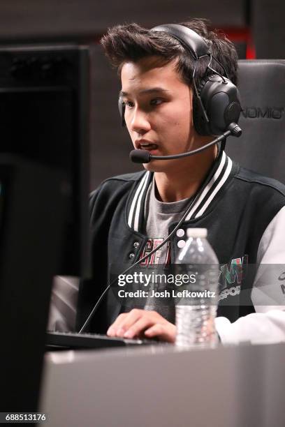 Carnegie Mellon University competes against Texas A&M University during the opening round at the League of Legends College Championship on May 25,...