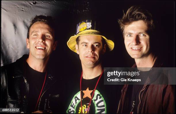 Crowded House, Nick Seymour, Paul Hester, Neil Finn, Rock Werchter Festival, Werchter, Belgium, 2.