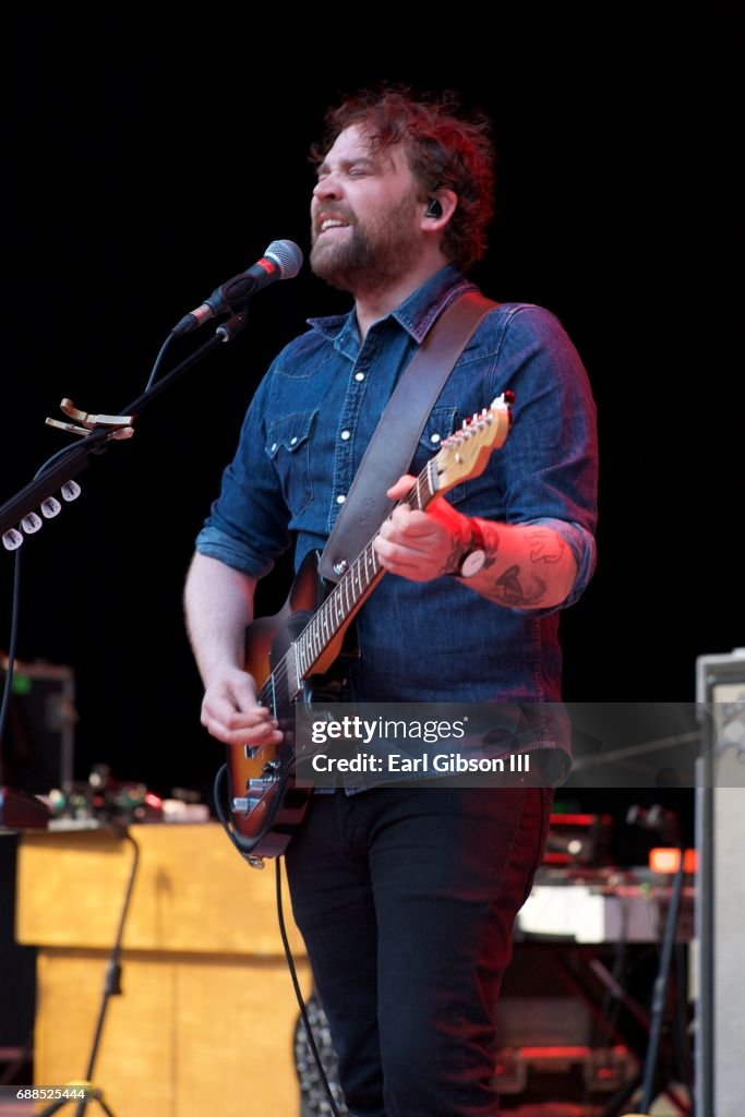 Frightened Rabbit Singer Lead Singer Scott Hutchison peforms with the band Frightened Rabbit ...