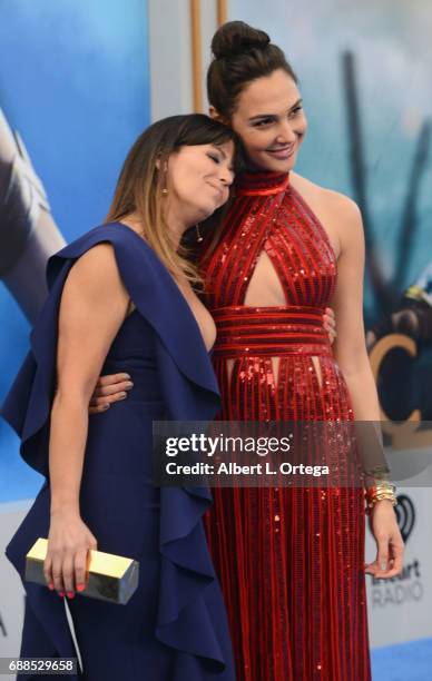 Director Patty Jenkis and actress Gal Gadot arrive for the Premiere Of Warner Bros. Pictures' "Wonder Woman" held at the Pantages Theatre on May 25,...