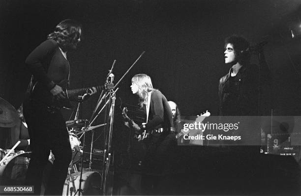 Dick Wagner, Steve Hunter, Lou Reed, Marni, Brussels, Belgium, November 1973.