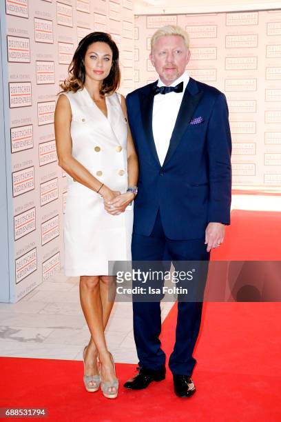 Former tennis player Boris Becker and his wife Lilly Becker during the German Media Award 2016 at Kongresshaus on May 25, 2017 in Baden-Baden,...