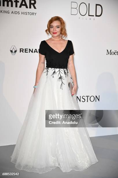Lindsay Lohan attends the Amfar Gala Cannes 2017 at Hotel du Cap-Eden-Roc in Cap d'Antibes, France on May 26, 2017.
