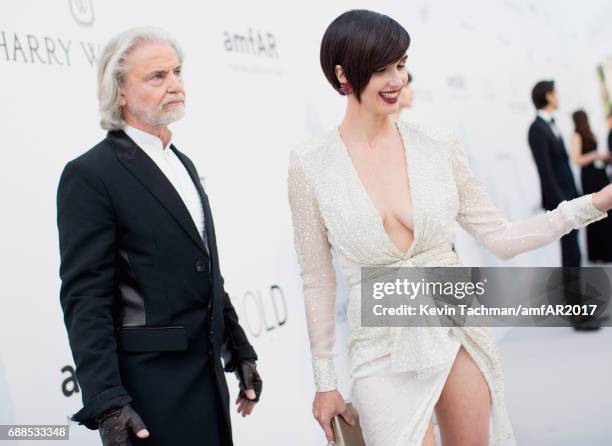 Hermann Buehlbecker and Paz Vega arrive at the amfAR Gala Cannes 2017 at Hotel du Cap-Eden-Roc on May 25, 2017 in Cap d'Antibes, France.