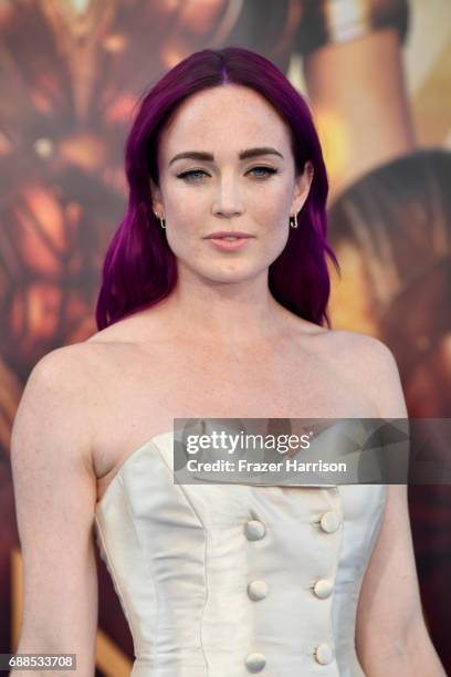 Actress Caity Lotz arrives at the Premiere Of Warner Bros. Pictures' "Wonder Woman" at the Pantages Theatre on May 25, 2017 in Hollywood, California.