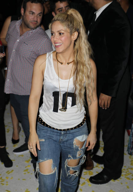 Shakira is seen at her "El Dorado" Album Release Party at The Temple House on May 25, 2017 in Miami, Florida.