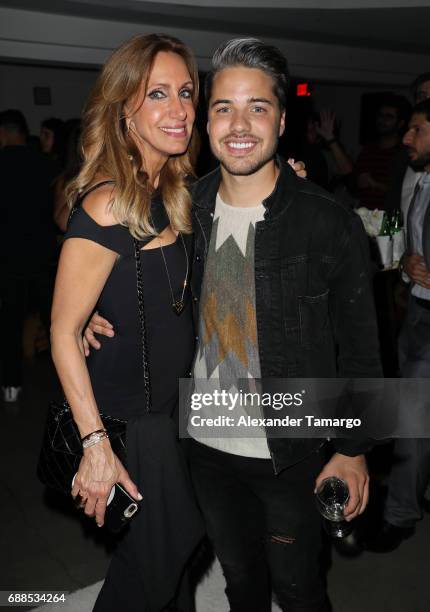 Lili Estefan and William Valdes are seen at Shakira "El Dorado" Album Release Party at The Temple House on May 25, 2017 in Miami, Florida.