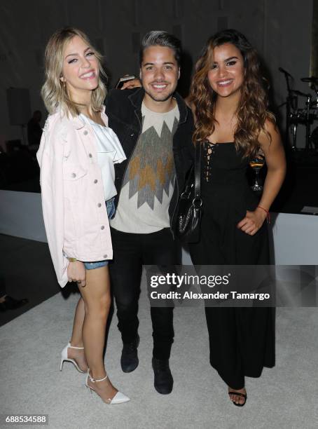 Daniela Di Giacamo, William Valdes and Clarissa Molina are seen at Shakira "El Dorado" Album Release Party at The Temple House on May 25, 2017 in...