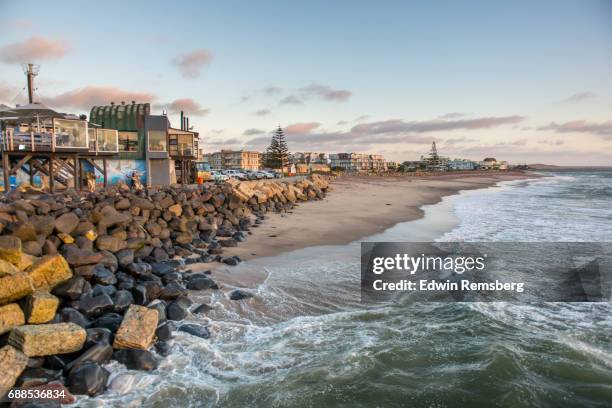 small beach in namibia - swakopmund namibia stock pictures, royalty-free photos & images