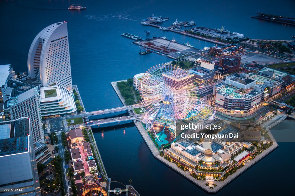 Yokohama Minato Mirai 21 at Night