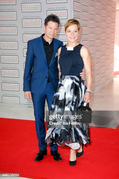 German presenter Michael Wirbitzky and his wife Evelyn Wirbitzky during the German Media Award 2016 at Kongresshaus on May 25, 2017 in Baden-Baden,...