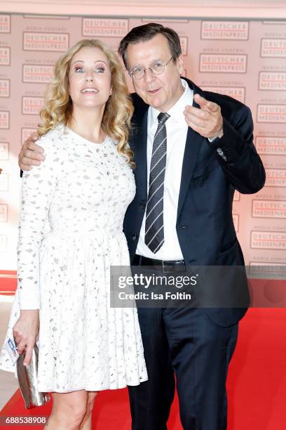 German presenter Katja Burkard and her husband Hans Mahr during the German Media Award 2016 at Kongresshaus on May 25, 2017 in Baden-Baden, Germany....