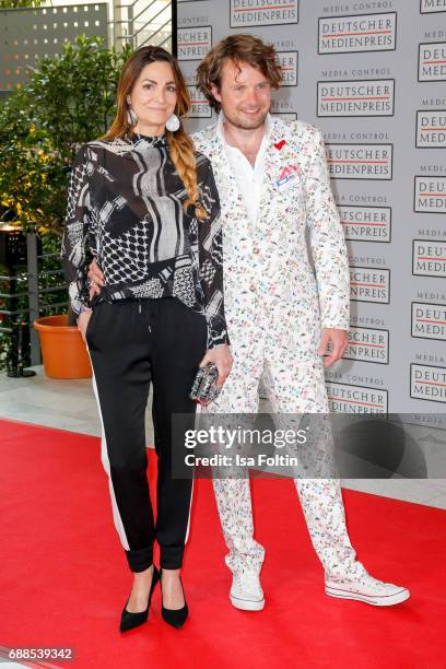 German actress Alexandra Kamp and her boyfriend photographer Michael von Hassel during the German Media Award 2016 at Kongresshaus on May 25, 2017 in...