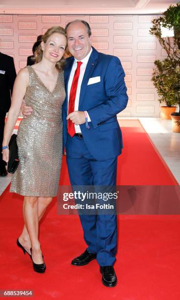 German presenter Wolfram Kons and his wife Alexa Apermann during the German Media Award 2016 at Kongresshaus on May 25, 2017 in Baden-Baden, Germany....