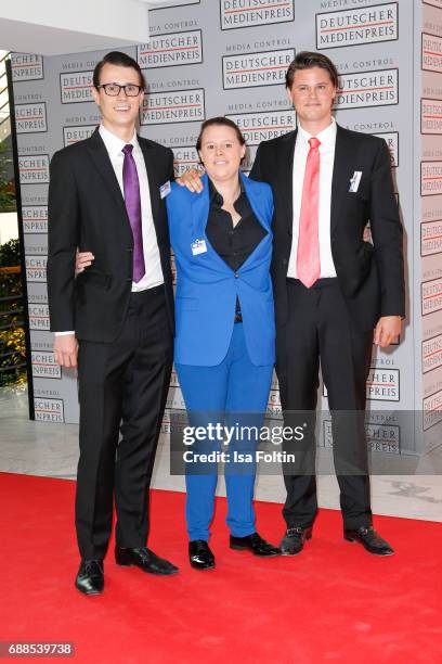 Julian Koegel, Jill Koegel and Justin Koegel, the children of Karlheinz Koegel during the German Media Award 2016 at Kongresshaus on May 25, 2017 in...