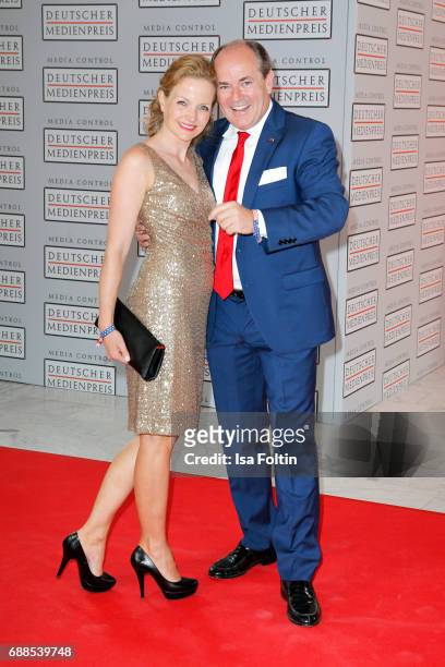 German presenter Wolfram Kons and his wife Alexa Apermann during the German Media Award 2016 at Kongresshaus on May 25, 2017 in Baden-Baden, Germany....