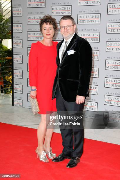 Christian Krug, chief editor of Stern magazine and his wife Ina Krug during the German Media Award 2016 at Kongresshaus on May 25, 2017 in...