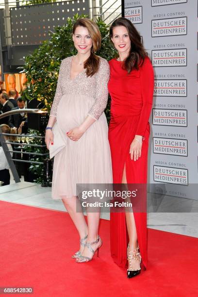 German presenter Annett Moeller and German presenter Katrin Wrobel during the German Media Award 2016 at Kongresshaus on May 25, 2017 in Baden-Baden,...