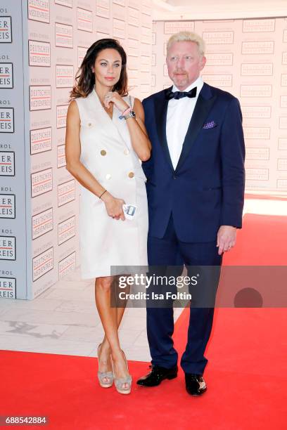 Former tennis player Boris Becker and his wife Lilly Becker during the German Media Award 2016 at Kongresshaus on May 25, 2017 in Baden-Baden,...