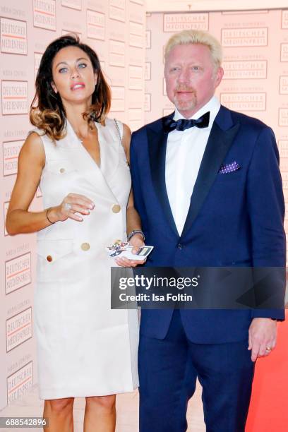 Former tennis player Boris Becker and his wife Lilly Becker during the German Media Award 2016 at Kongresshaus on May 25, 2017 in Baden-Baden,...