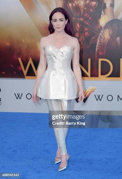 Actress Caity Lotz attends the World Premiere of Warner Bros. Pictures' 'Wonder Woman' at the Pantages Theatre on May 25, 2017 in Hollywood,...