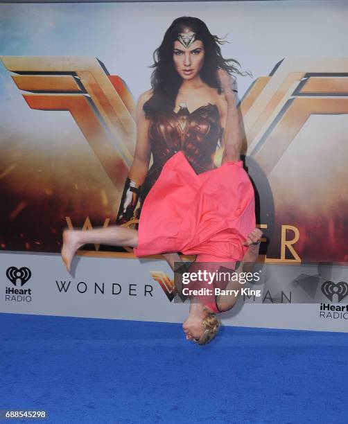 Stunt woman Jessie Graff attends the World Premiere of Warner Bros. Pictures' 'Wonder Woman' at the Pantages Theatre on May 25, 2017 in Hollywood,...