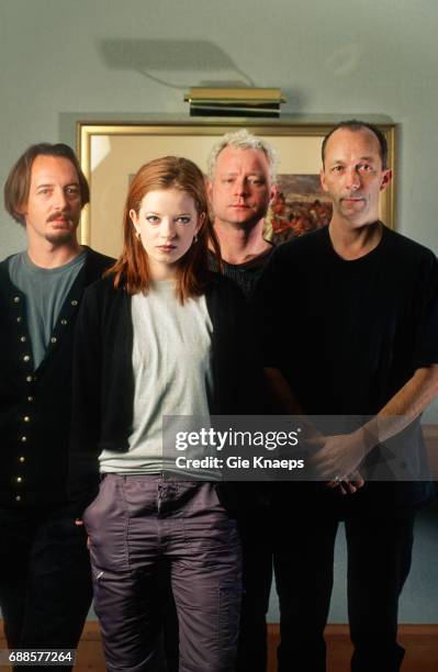 Garbage, Shirley Manson, Duke Erikson, Steve Marker, Butch Vig, Holiday Inn City Hotel, Brussels, Belgium, .