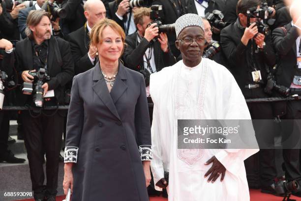 Segolene Royal and Souleymane Cisse attend the 70th anniversary event during the 70th annual Cannes Film Festival at Palais des Festivals on May 23,...