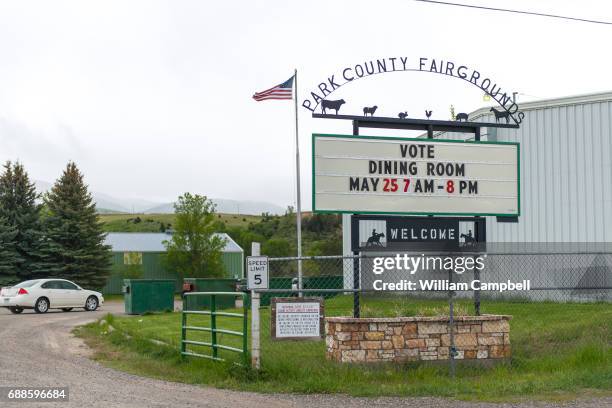 Residents of Park County, Montana vote at the Park County Fairgrounds in the special election for Montana's lone House of Represenatives seat on May...