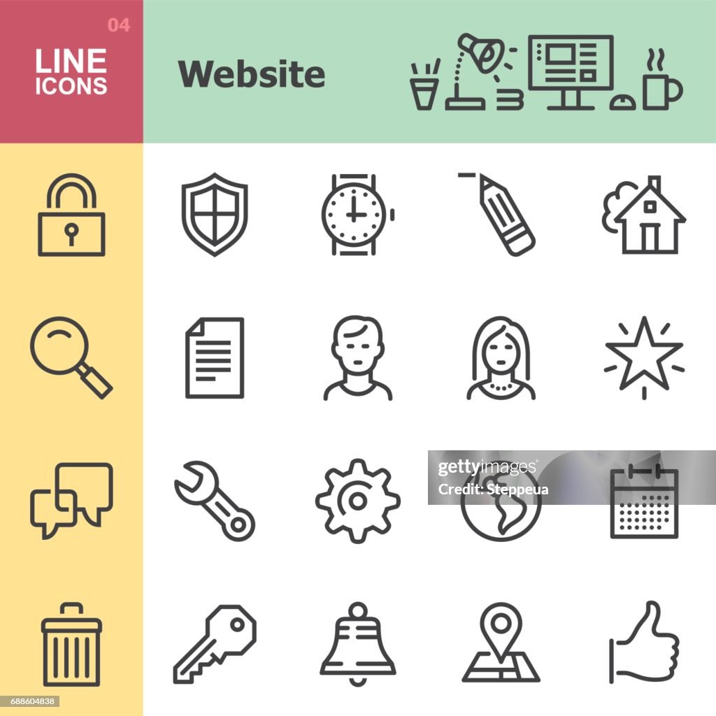 Website Line icons