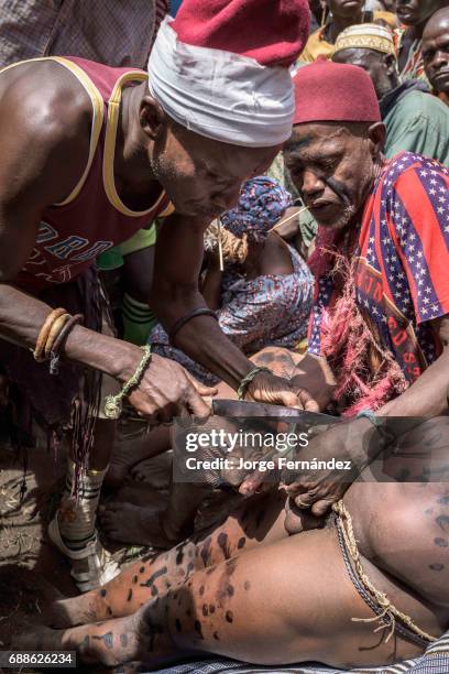 For the Yom tribe, the circumcision ceremony is a very important rite of passage from boys to men. The initiate lays down in the circumcision place,...