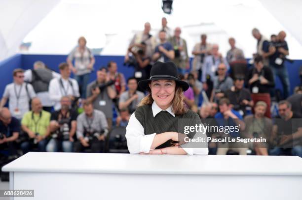 Athina Rachel Tsangari attends the Jury Cinefondation during the 70th annual Cannes Film Festival at Palais des Festivals on May 26, 2017 in Cannes,...