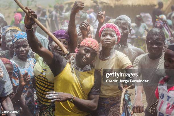 For the Yom tribe, the circumcision ceremony is a very important rite of passage from boys to men. The crowd enjoy the party dancing and throwing...