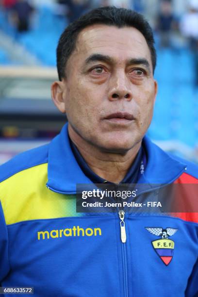 Head coach of Ecuador Jose Rodriguez during the FIFA U-20 World Cup Korea Republic 2017 group F match between Ecuador and USA at Incheon Munhak...