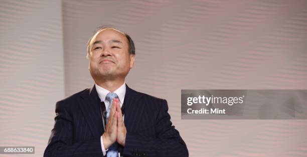 Masayoshi Son, Japanese businessman and the founder and current chief executive officer of SoftBank, photographed at HT Leadership summit in New...