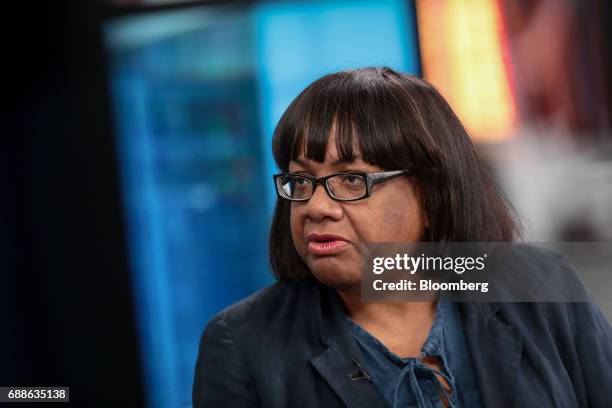 Diane Abbott, U.K. Opposition Labour Party home affairs spokesperson, speaks during a Bloomberg Television Interview in London, U.K., on Friday, May...