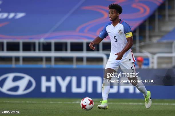 Erik Palmer-Brown of USA during the FIFA U-20 World Cup Korea Republic 2017 group F match between Ecuador and USA at Incheon Munhak Stadium on May...