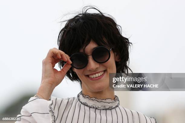 French actress and member of the Short Films and Cinefondation jury Clotilde Hesme poses on May 26, 2017 during a photocall for the 'Cinefondation'...