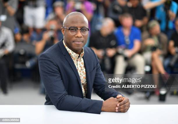 Director and member of the Short Films and Cinefondation jury Barry Jenkins poses on May 26, 2017 during a photocall for the 'Cinefondation' at the...