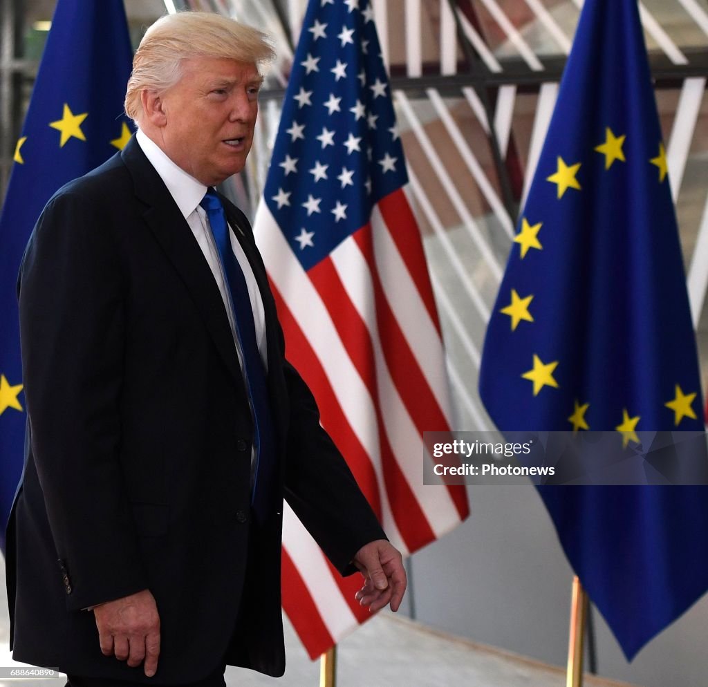 President Trump meeting with Juncker and Tusk