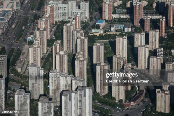 Industrialized buildings are pictured on May 24, 2017 in Beijing, China.