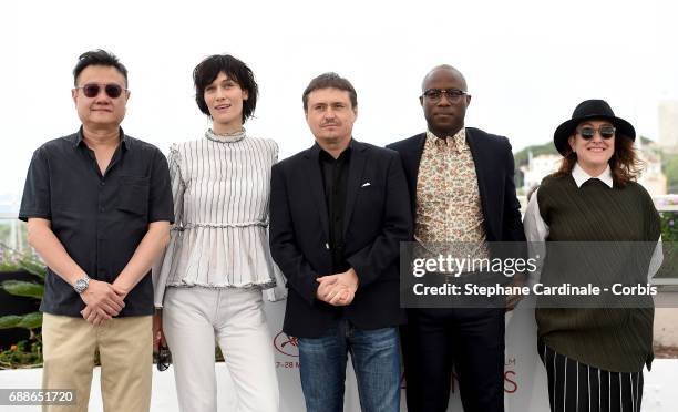 The Cinefondation and Short Films Jury members Eric Khoo, Clotilde Hesme, Jury President Cristian Mungiu, jury members Barry Jenkins and Athina...