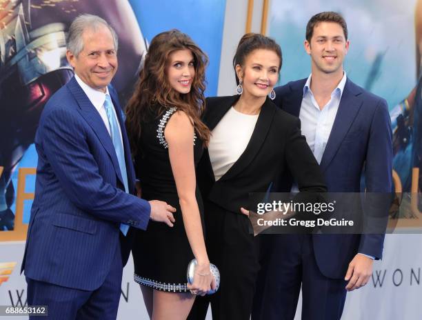 Robert A. Altman, Jessica Altman, Lynda Carter and James Altman arrive at the premiere of Warner Bros. Pictures' "Wonder Woman" at the Pantages...