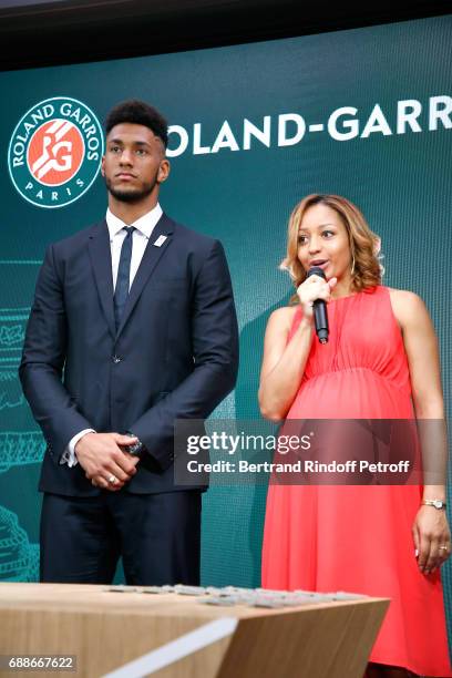 Ambassadors of Olympic Games of Paris 2024 and Olympic Champions of Boxe, Tony Yoka and Estelle Mossely present the 2017 Roland Garros French Tennis...