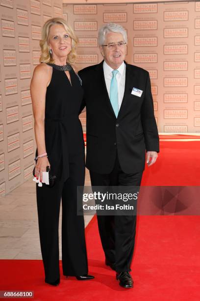 Frank Elster and his wife Britta Gessler attend the German Media Award 2016 at Kongresshaus on May 25, 2017 in Baden-Baden, Germany. The German Media...