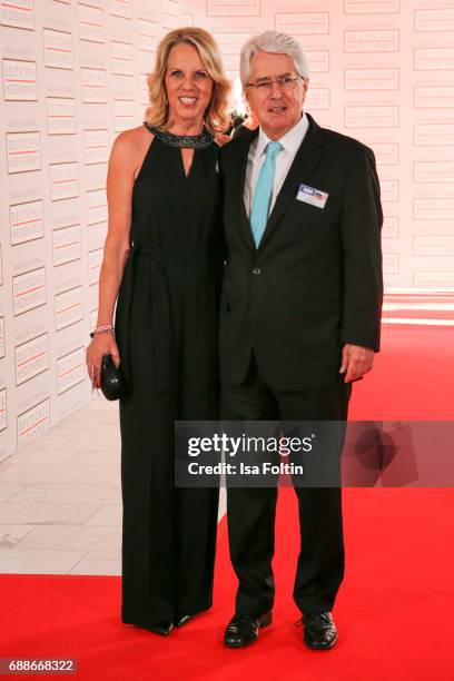 Frank Elster and his wife Britta Gessler attend the German Media Award 2016 at Kongresshaus on May 25, 2017 in Baden-Baden, Germany. The German Media...