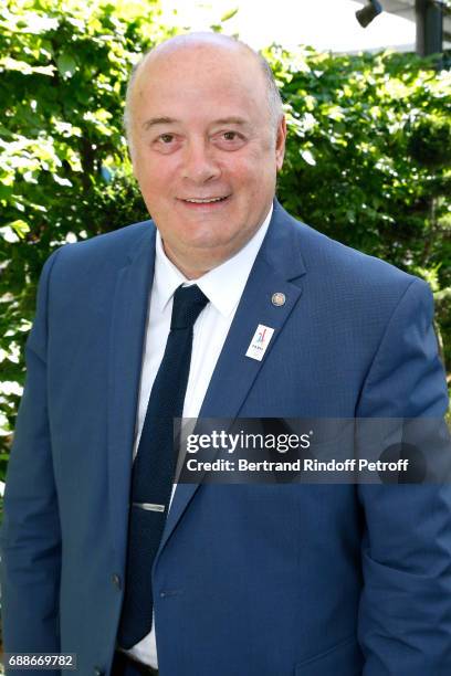 President of French Tennis Federation Bernard Giudicelli attends the 2017 Roland Garros French Tennis Open : Women's and Men's Singles Draw. Held at...