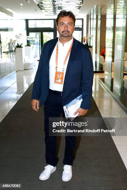 Tennis player Henri Leconte attends the 2017 Roland Garros French Tennis Open : Women's and Men's Singles Draw. Held at Club des Loge in Roland...