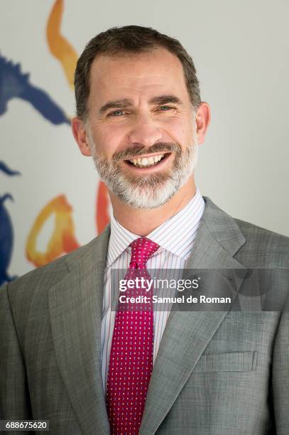 King Felipe VI of Spain inaugurate Books Fair 2017 on May 26, 2017 in Madrid, Spain.